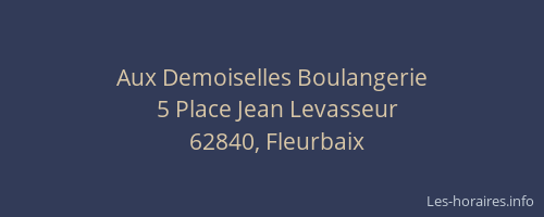 Aux Demoiselles Boulangerie