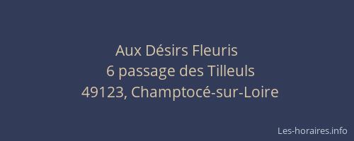 Aux Désirs Fleuris