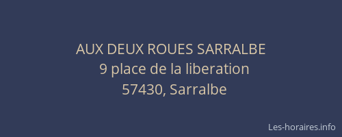 AUX DEUX ROUES SARRALBE