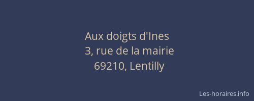 Aux doigts d'Ines