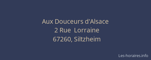 Aux Douceurs d'Alsace