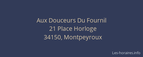 Aux Douceurs Du Fournil