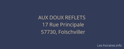 AUX DOUX REFLETS