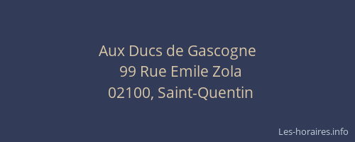 Aux Ducs de Gascogne