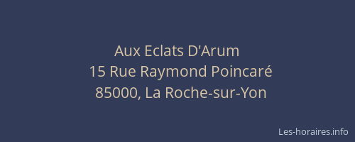 Aux Eclats D'Arum