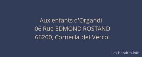 Aux enfants d'Organdi