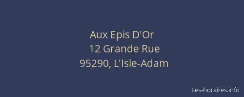 Aux Epis D'Or