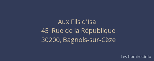 Aux Fils d'Isa