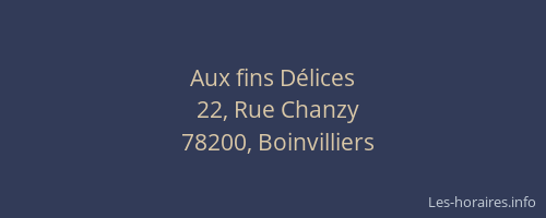 Aux fins D&eacute;lices