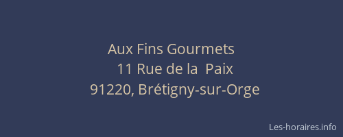 Aux Fins Gourmets