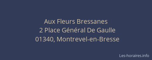 Aux Fleurs Bressanes