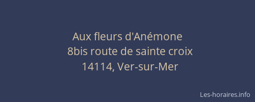 Aux fleurs d'An&eacute;mone