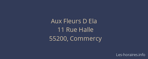 Aux Fleurs D Ela