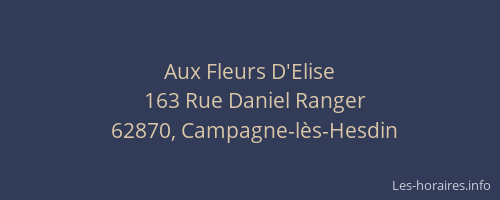 Aux Fleurs D'Elise