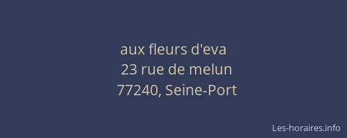 aux fleurs d'eva