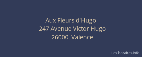 Aux Fleurs d'Hugo