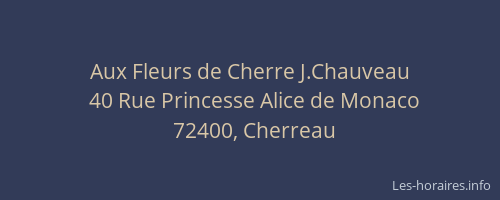 Aux Fleurs de Cherre J.Chauveau