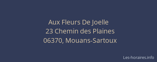 Aux Fleurs De Joelle