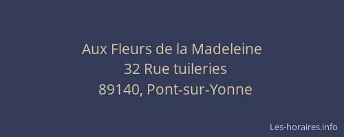 Aux Fleurs de la Madeleine