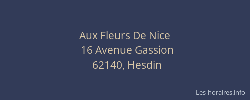 Aux Fleurs De Nice