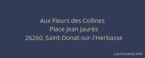 Aux Fleurs des Collines