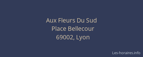 Aux Fleurs Du Sud