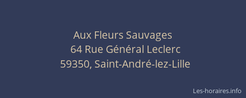 Aux Fleurs Sauvages