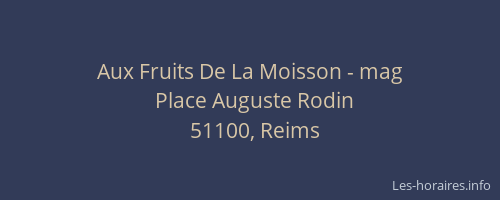 Aux Fruits De La Moisson - mag