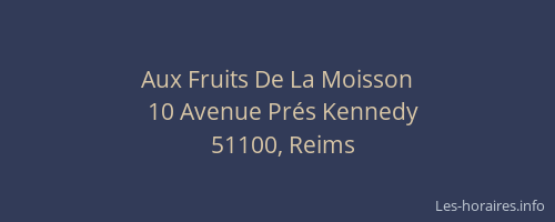 Aux Fruits De La Moisson