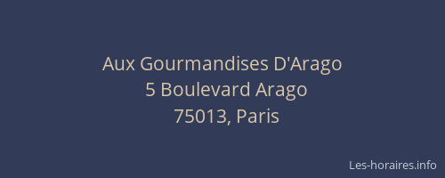 Aux Gourmandises D'Arago
