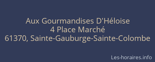 Aux Gourmandises D'Héloise