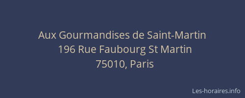 Aux Gourmandises de Saint-Martin