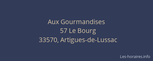 Aux Gourmandises
