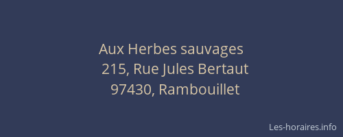 Aux Herbes sauvages