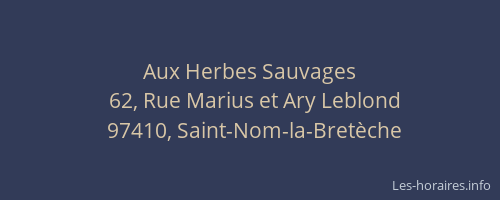 Aux Herbes Sauvages