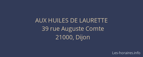 AUX HUILES DE LAURETTE