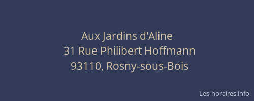 Aux Jardins d'Aline