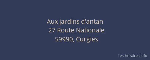 Aux jardins d'antan