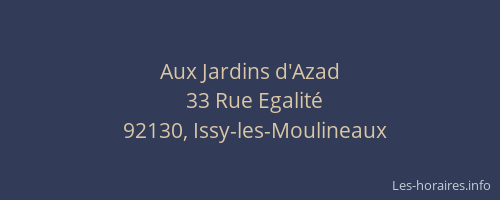 Aux Jardins d'Azad
