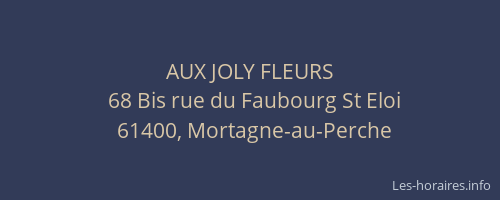 AUX JOLY FLEURS