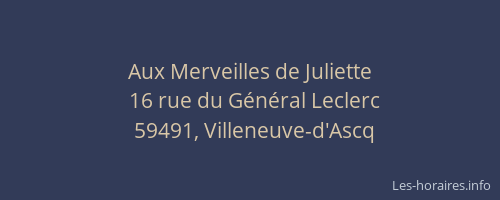 Aux Merveilles de Juliette