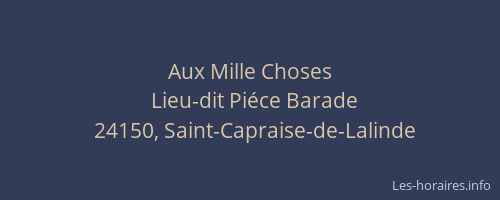 Aux Mille Choses