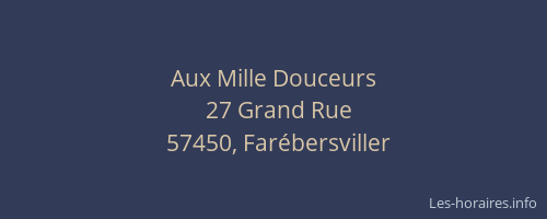 Aux Mille Douceurs