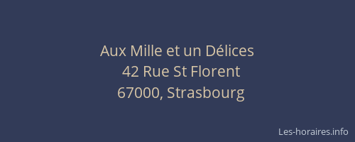 Aux Mille et un Délices