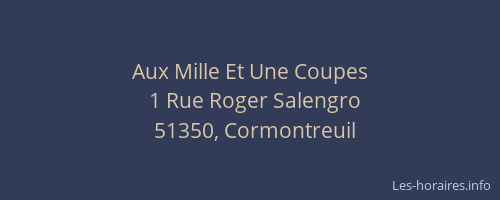 Aux Mille Et Une Coupes