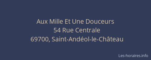 Aux Mille Et Une Douceurs