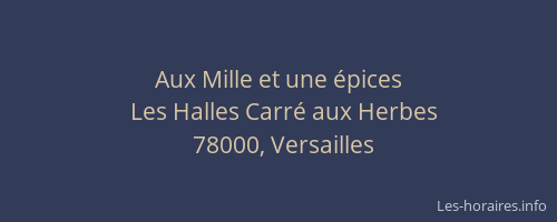 Aux Mille et une épices