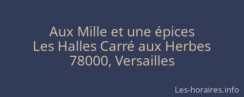 Aux Mille et une épices