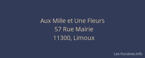 Aux Mille et Une Fleurs