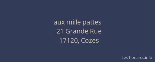 aux mille pattes